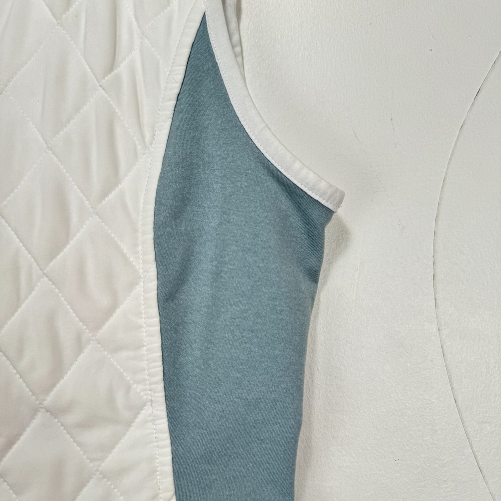 Athleta Upside Insulated Puffer Vest Women XS White Gray Full Zip Quilted - Picture 5 of 11